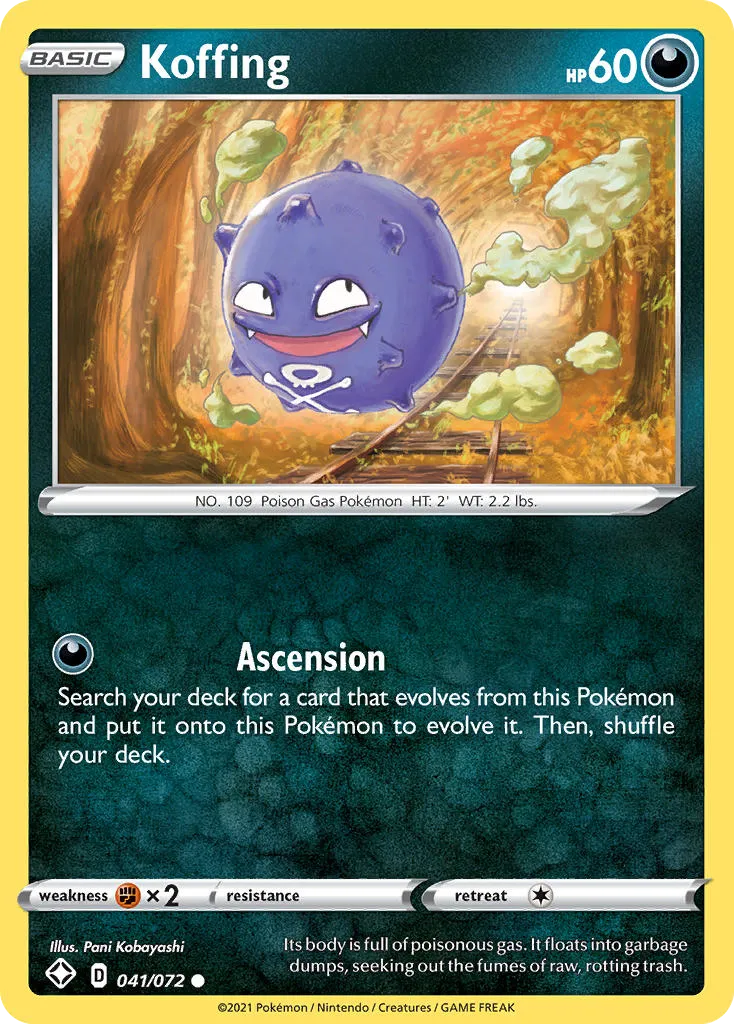 Koffing #41, Shining Fates Reverse Foil