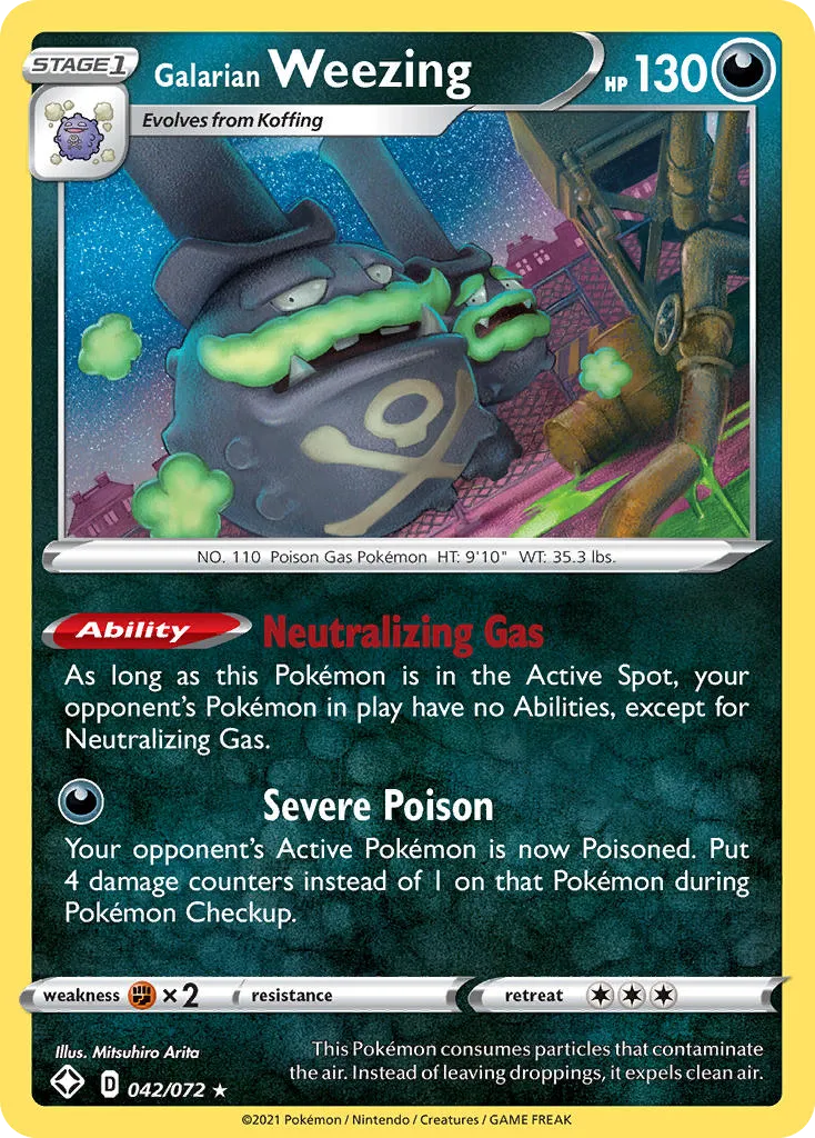 Galarian Weezing #42, Shining Fates