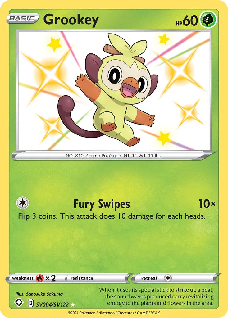 Grookey #SV004, Shining Fates Shiny Vault