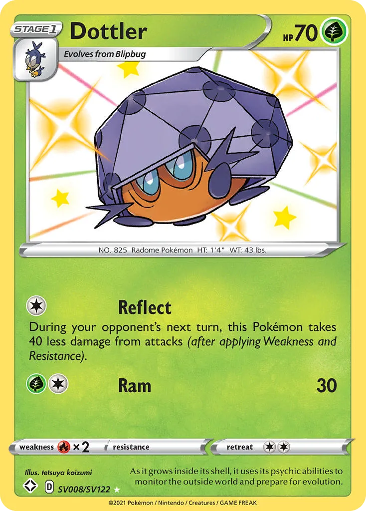 Dottler #SV008, Shining Fates Shiny Vault