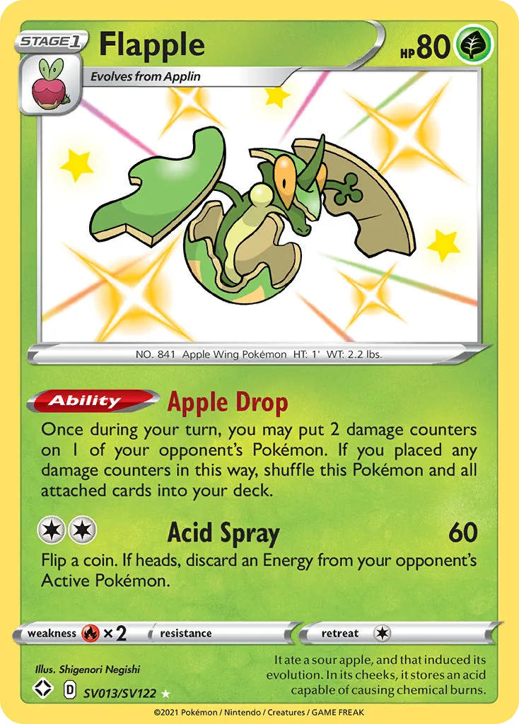 Flapple #SV013, Shining Fates Shiny Vault