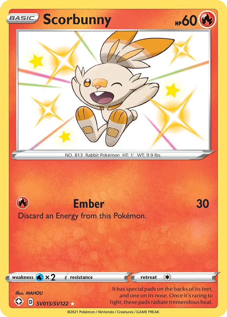 Scorbunny #SV015, Shining Fates Shiny Vault