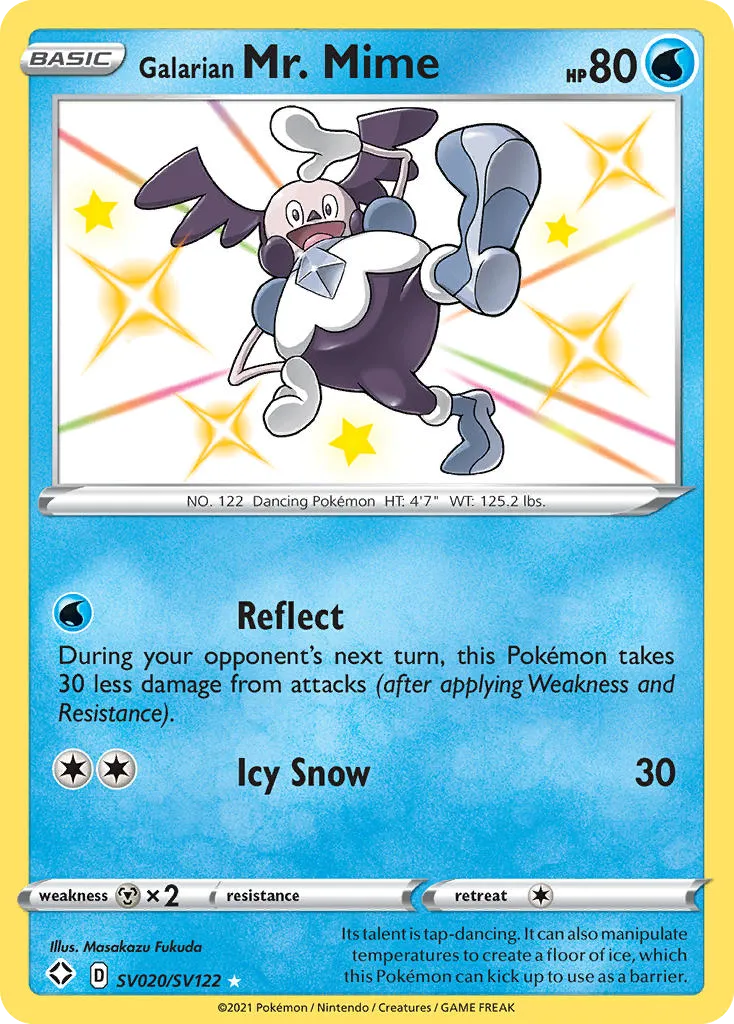 Galarian Mr. Mime #SV020, Shining Fates Shiny Vault