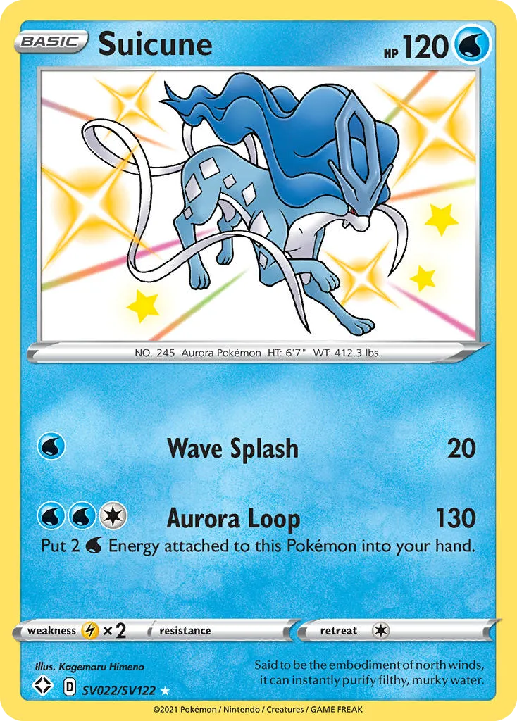 Suicune #SV022, Shining Fates Shiny Vault