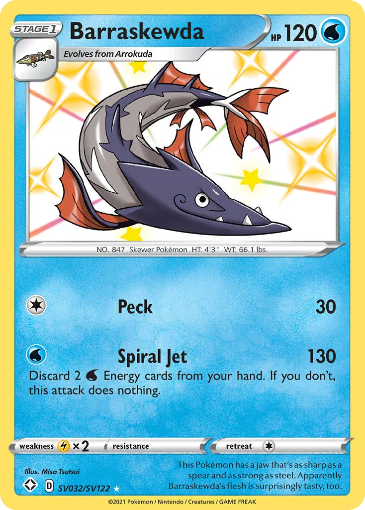 Barraskewda #SV032, Shining Fates Shiny Vault