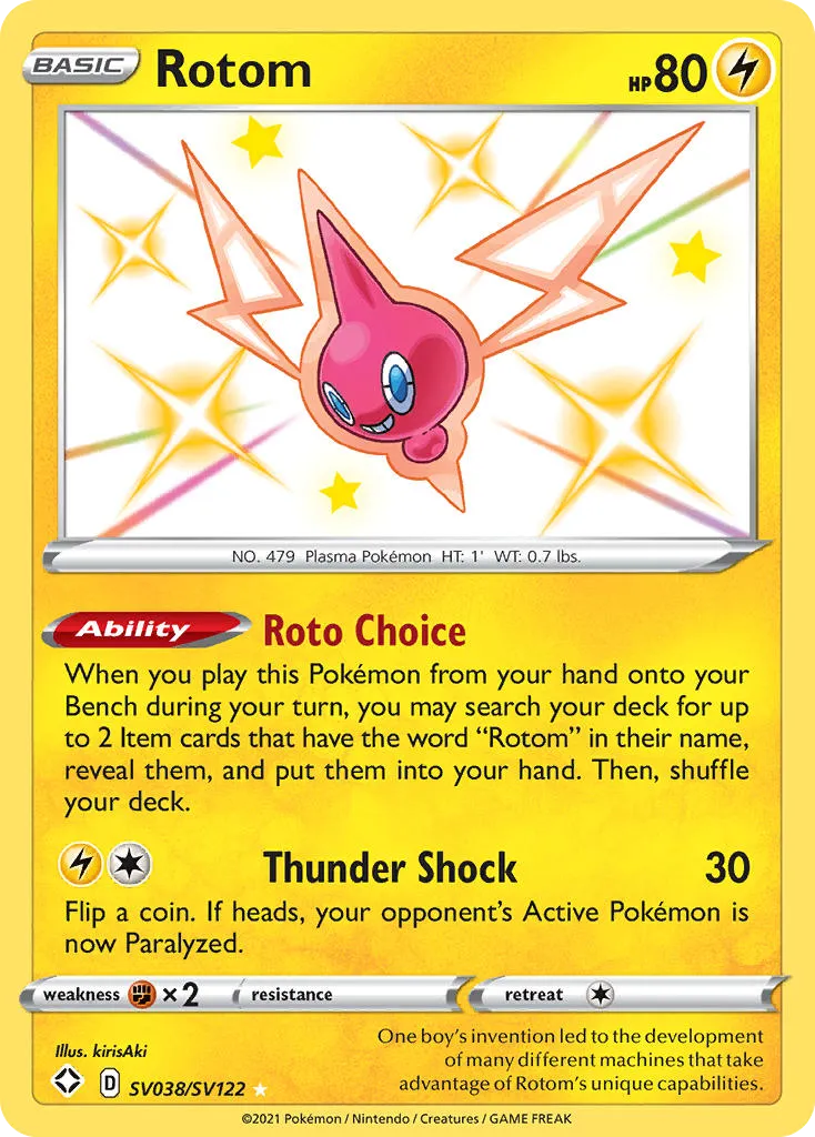 Rotom #SV038, Shining Fates Shiny Vault