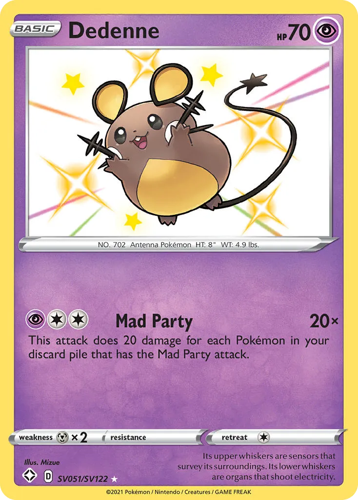 Dedenne #SV051, Shining Fates Shiny Vault