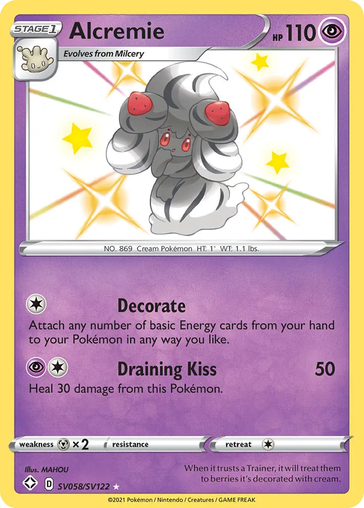 Alcremie #SV058, Shining Fates Shiny Vault