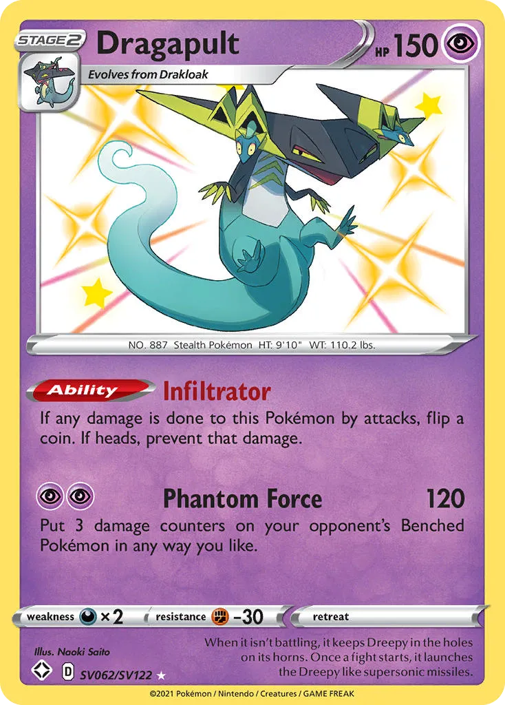 Dragapult #SV062, Shining Fates Shiny Vault