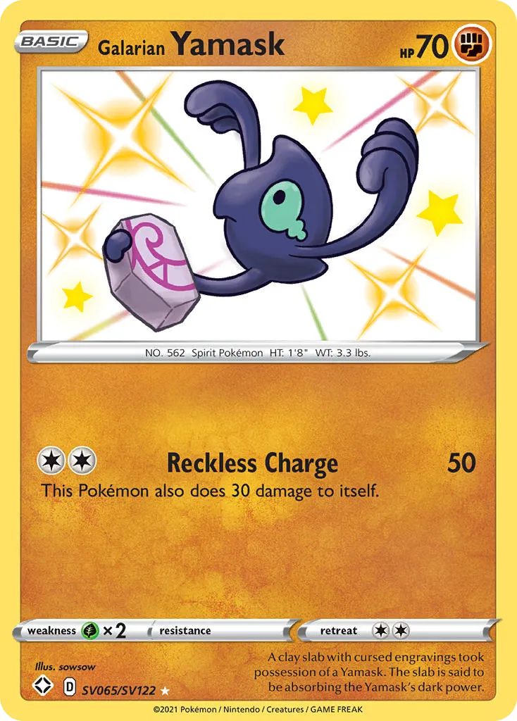 Galarian Yamask #SV065, Shining Fates Shiny Vault