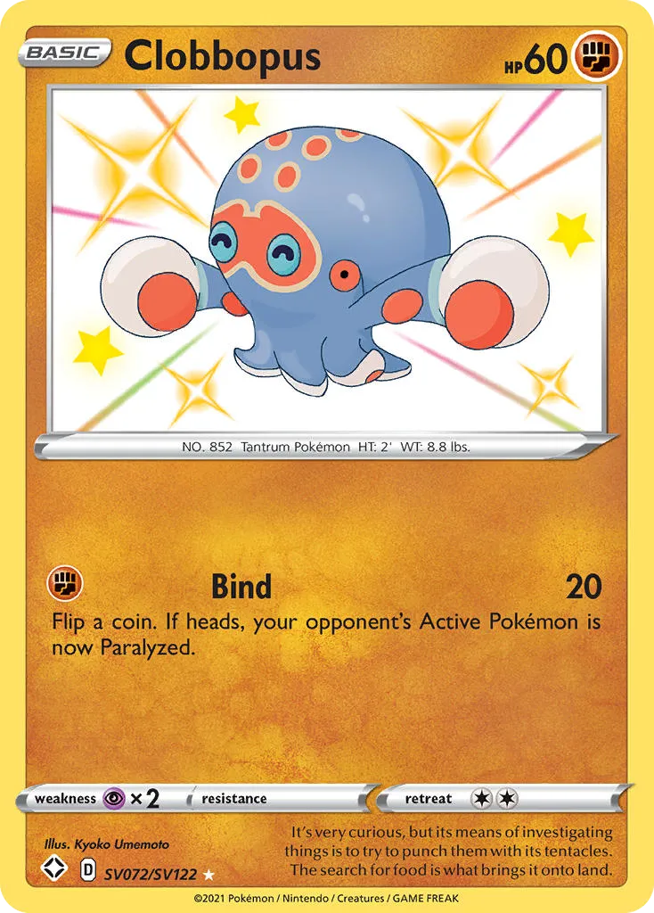Clobbopus #SV072, Shining Fates Shiny Vault