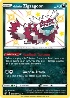 Galarian Zigzagoon #SV078, Standard