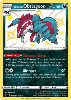 Galarian Obstagoon #SV080, Standard