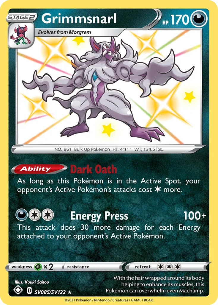 Grimmsnarl #SV085, Shining Fates Shiny Vault