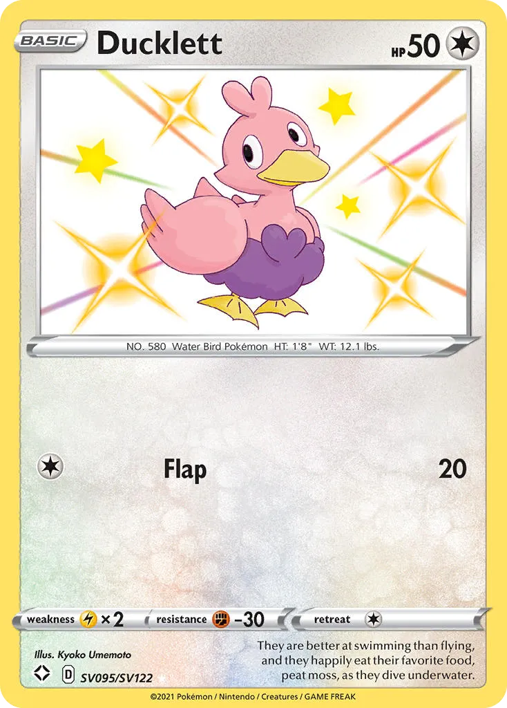 Ducklett #SV095, Shining Fates Shiny Vault