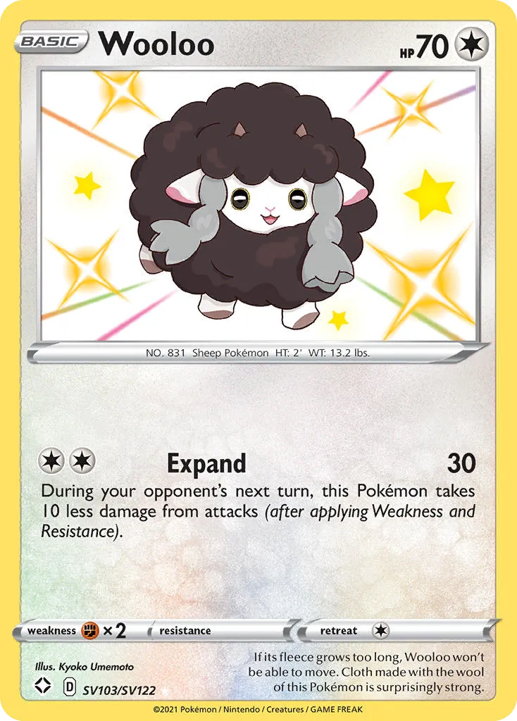 Wooloo #SV103, Shining Fates Shiny Vault