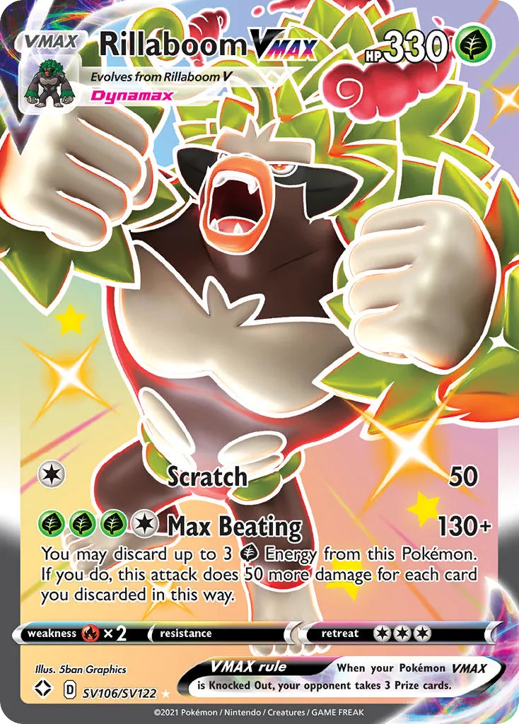 Rillaboom VMAX #SV106, Shining Fates Shiny Vault