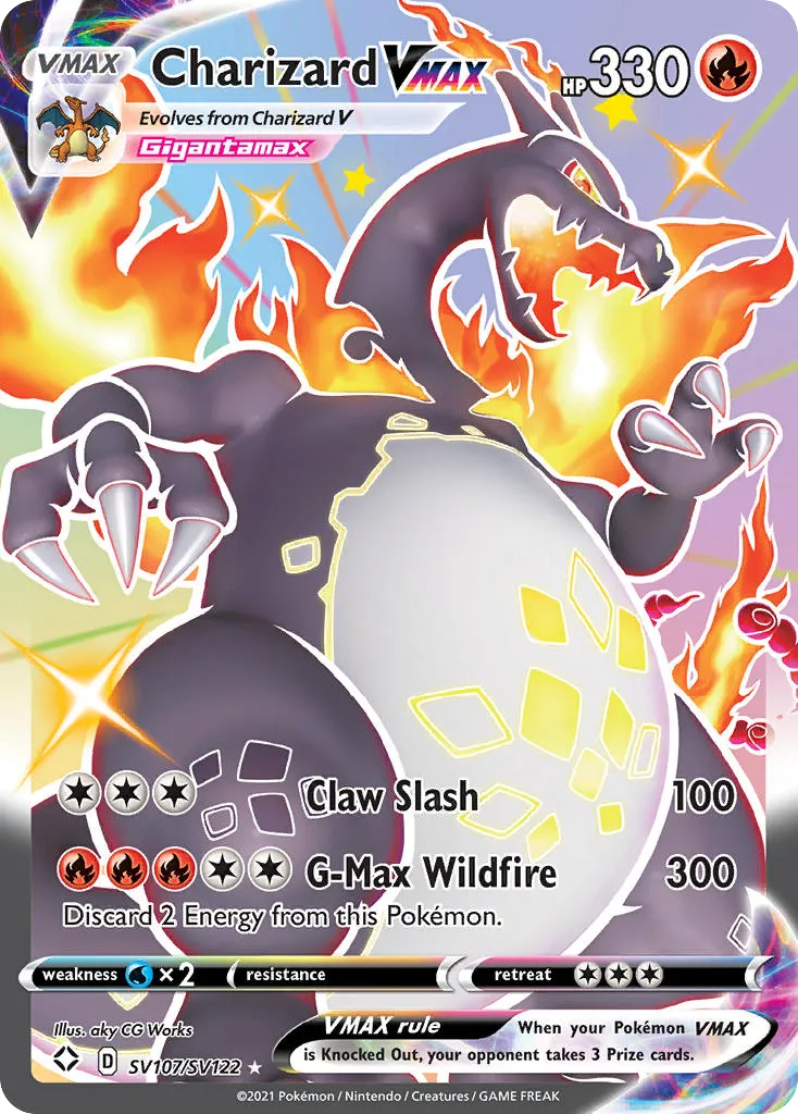 Charizard VMAX #SV107, Shining Fates Shiny Vault