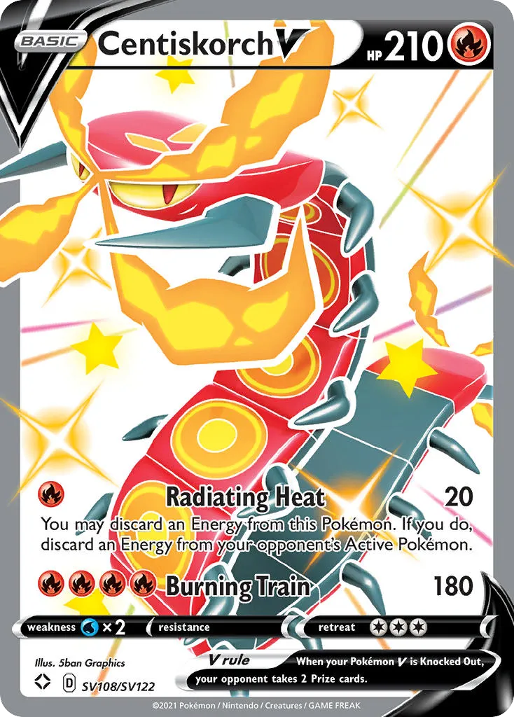 Centiskorch V #SV108, Shining Fates Shiny Vault