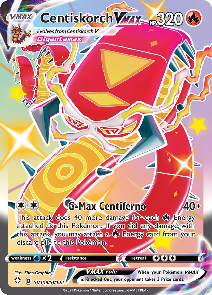 Centiskorch VMAX #SV109, Shining Fates Shiny Vault