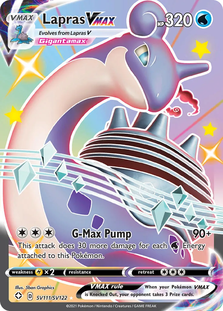 Lapras VMAX #SV111, Shining Fates Shiny Vault