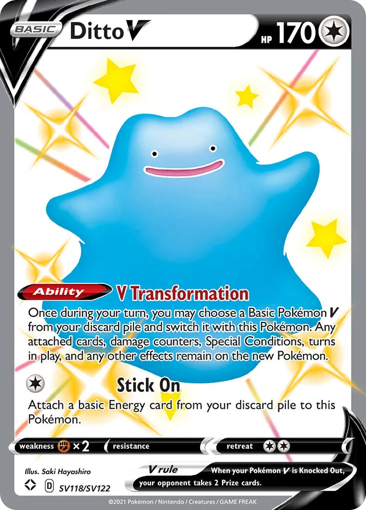 Ditto V #SV118, Shining Fates Shiny Vault