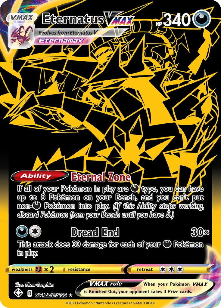 Eternatus VMAX #SV122, Shining Fates Shiny Vault