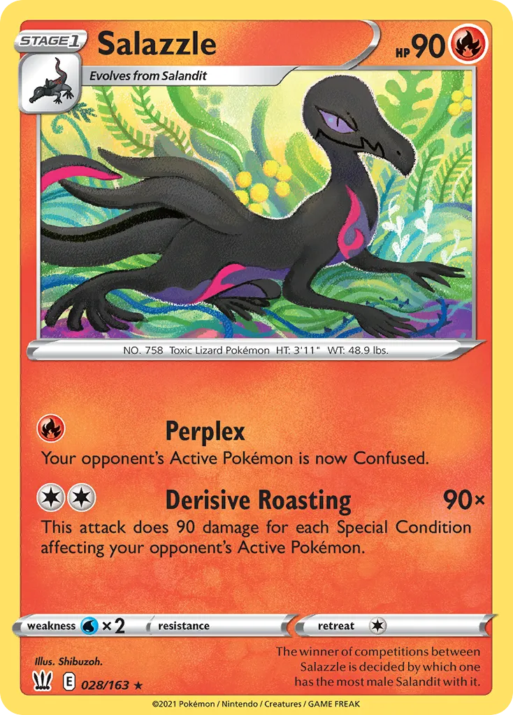 Salazzle #28, Battle Styles Reverse Foil