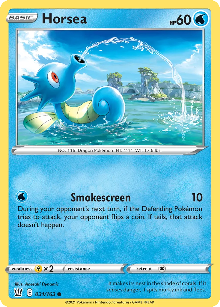 Horsea #31, Battle Styles Reverse Foil