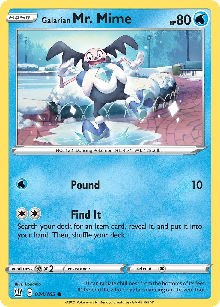Galarian Mr. Mime #34, Battle Styles