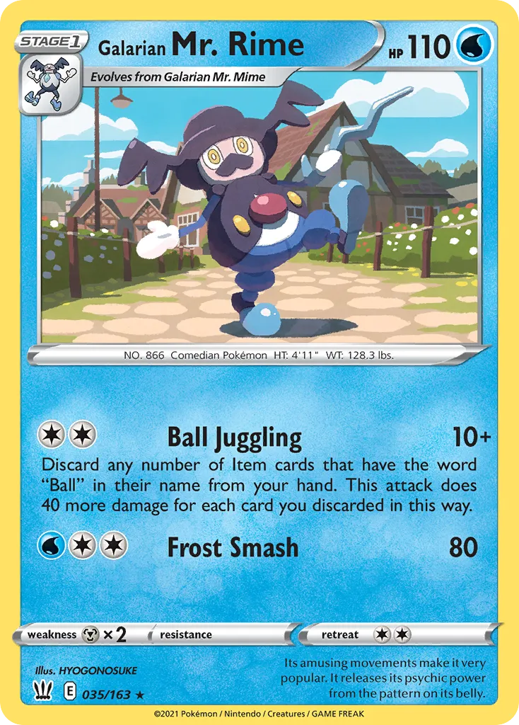 Galarian Mr. Rime #35, Battle Styles