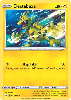 Electabuzz #44, Reverse Foil