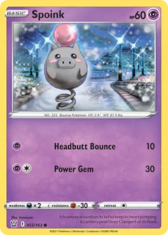 Spoink #55, Reverse Foil