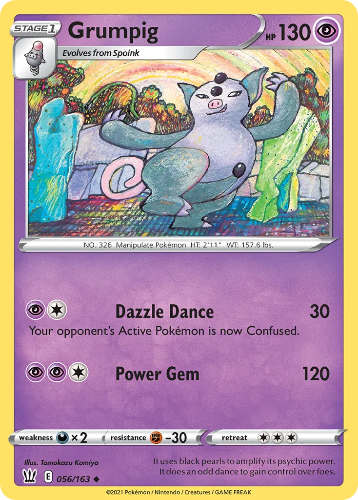 Grumpig #56, Battle Styles Reverse Foil