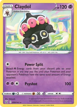 Claydol #58, Reverse Foil