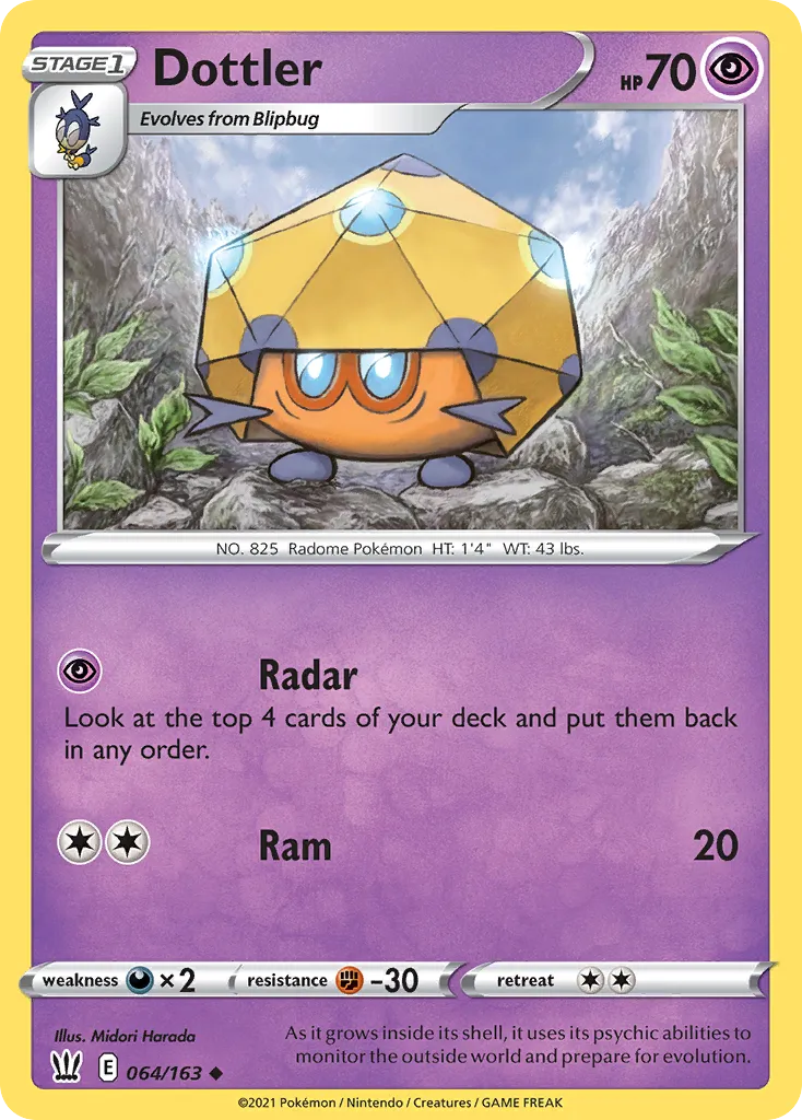 Dottler #64, Battle Styles Reverse Foil