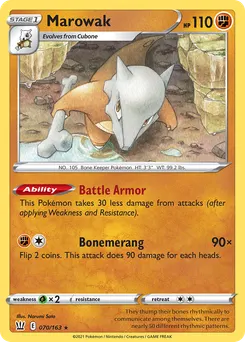 Marowak #70, Reverse Foil