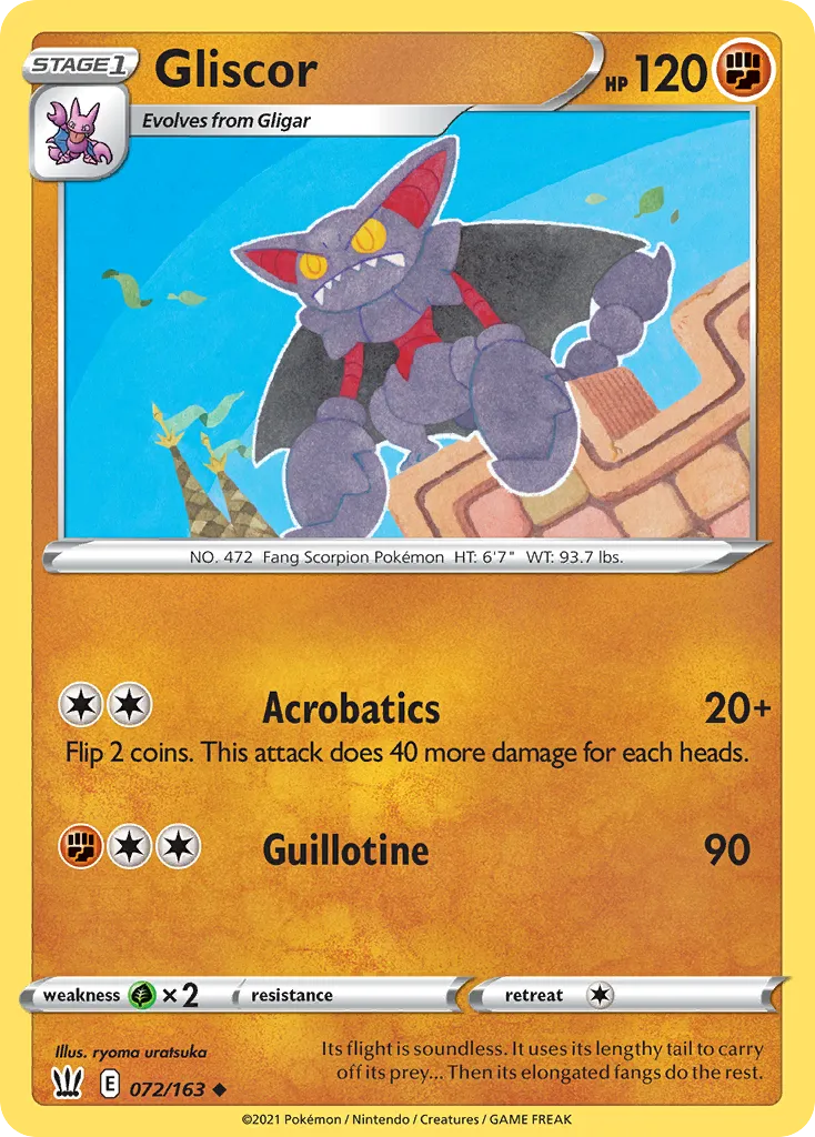 Gliscor #72, Battle Styles Reverse Foil