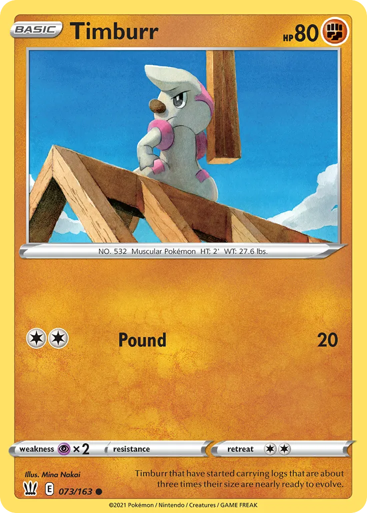Timburr #73, Battle Styles Reverse Foil