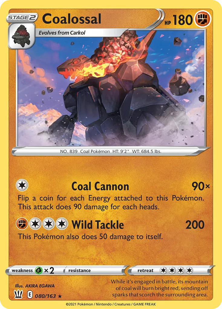 Coalossal #80, Battle Styles Reverse Foil