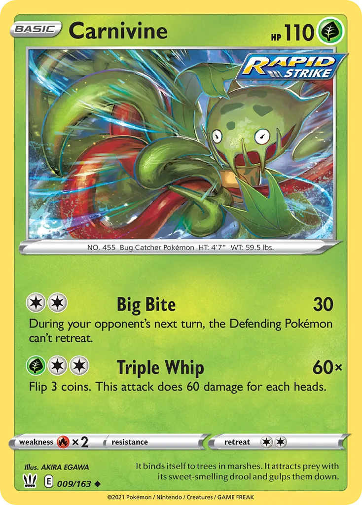 Carnivine #9, Battle Styles