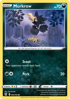 Murkrow #93, Battle Styles