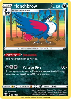Honchkrow #94, Battle Styles