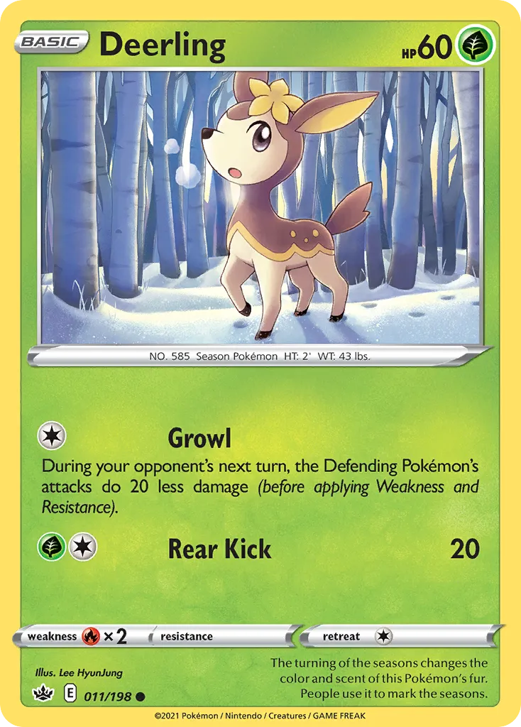 Deerling #11, Chilling Reign Reverse Foil
