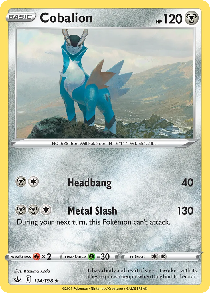 Cobalion #114, Chilling Reign Reverse Foil