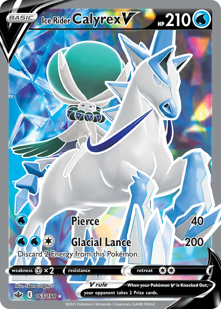 Ice Rider Calyrex V #163, Chilling Reign