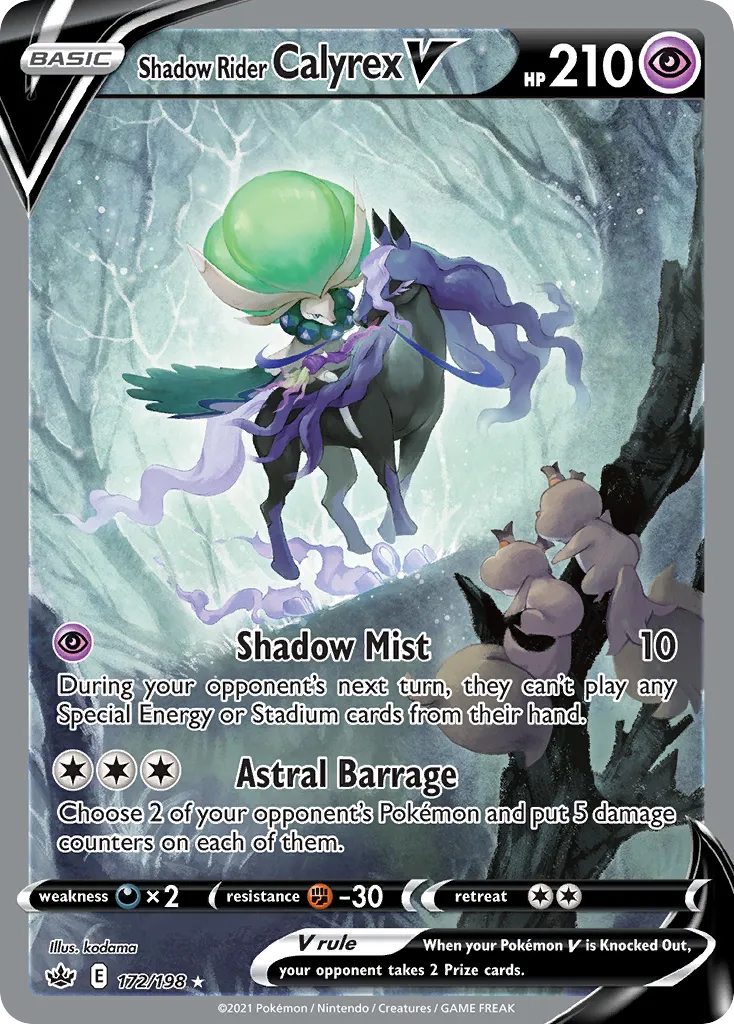 Shadow Rider Calyrex V #172, Chilling Reign