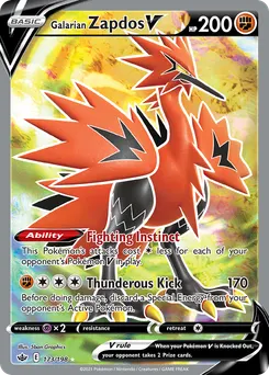 Galarian Zapdos V #173, Standard