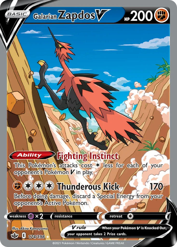 Galarian Zapdos V #174, Chilling Reign
