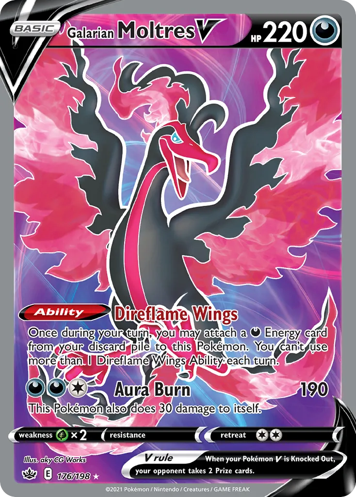 Galarian Moltres V #176, Chilling Reign